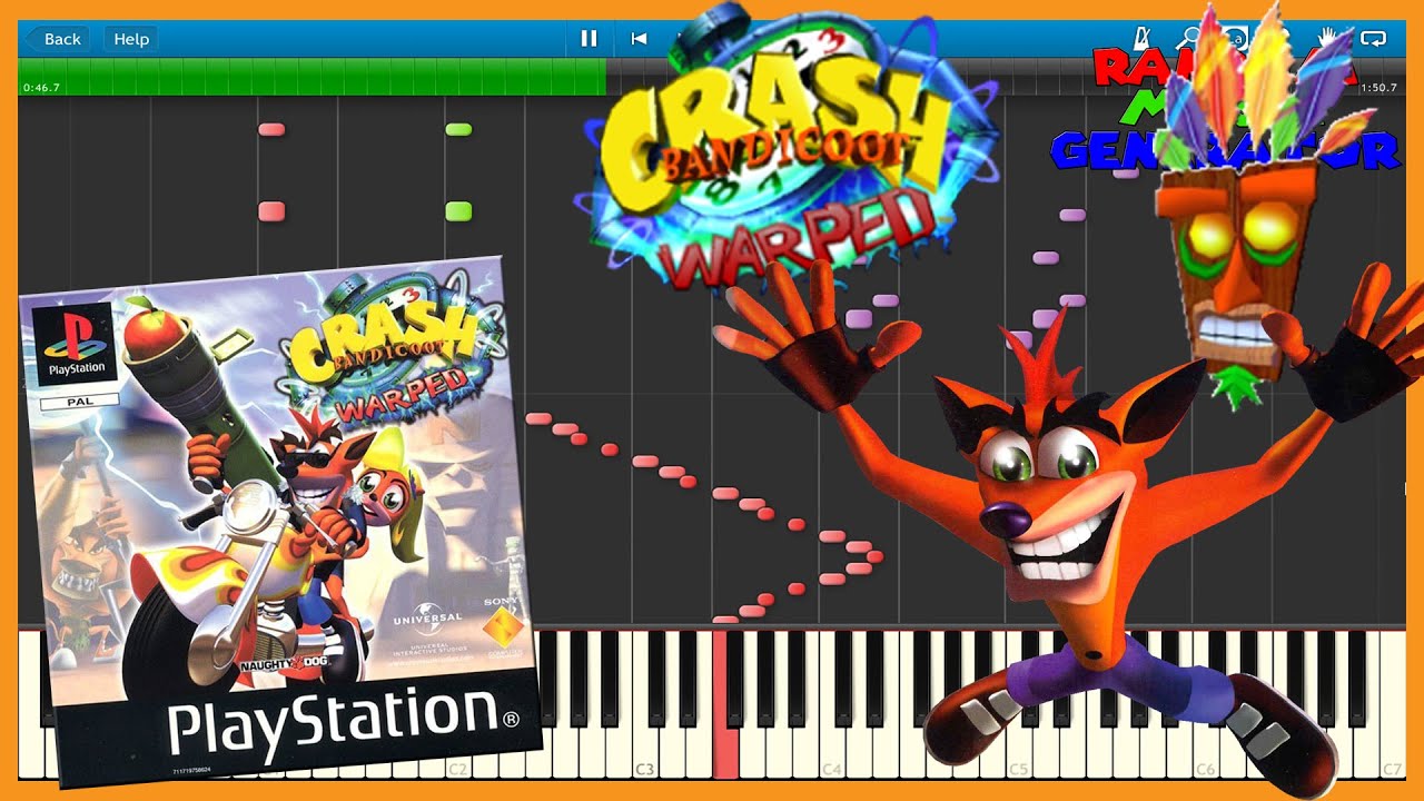 Toad Village (Medieval Stage Theme) - Crash Bandicoot 3: Warped - Piano Tutorial [Synthesia♫]