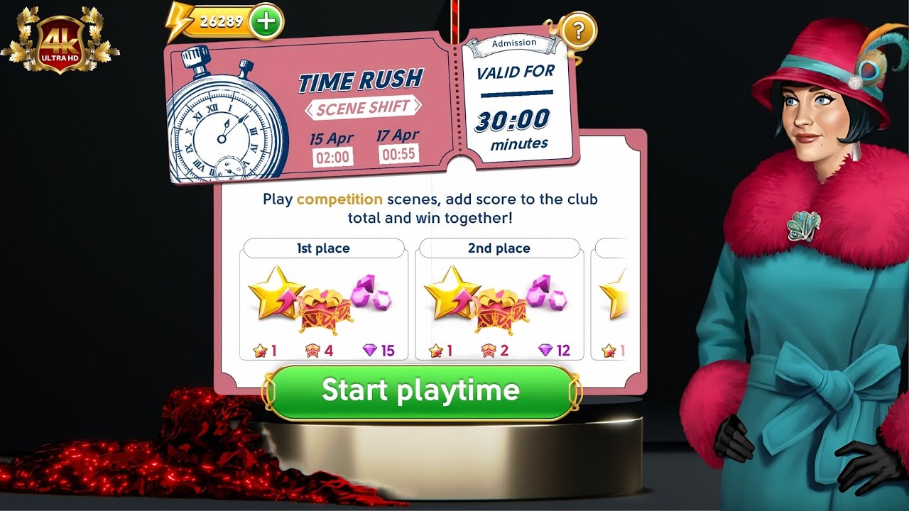 JUNE'S JOURNEY TIME RUSH SCENE SHIFT COMPETITION 15-17 APRIL 2025 4K ULTRA HD