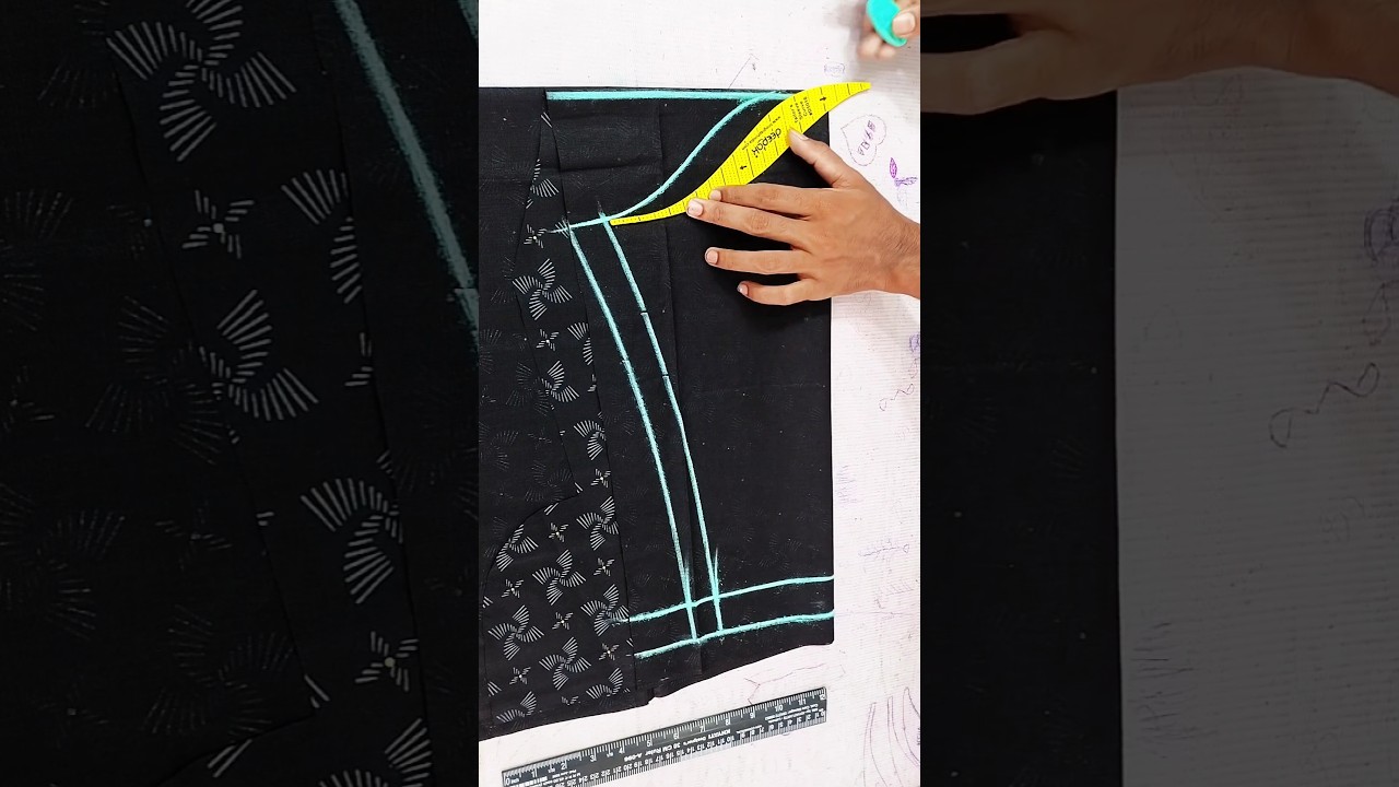 blouse cutting scale 🪡👗✂️ ( Sleeves cutting ) #shortvideo #viral #trending #nehanitutailor