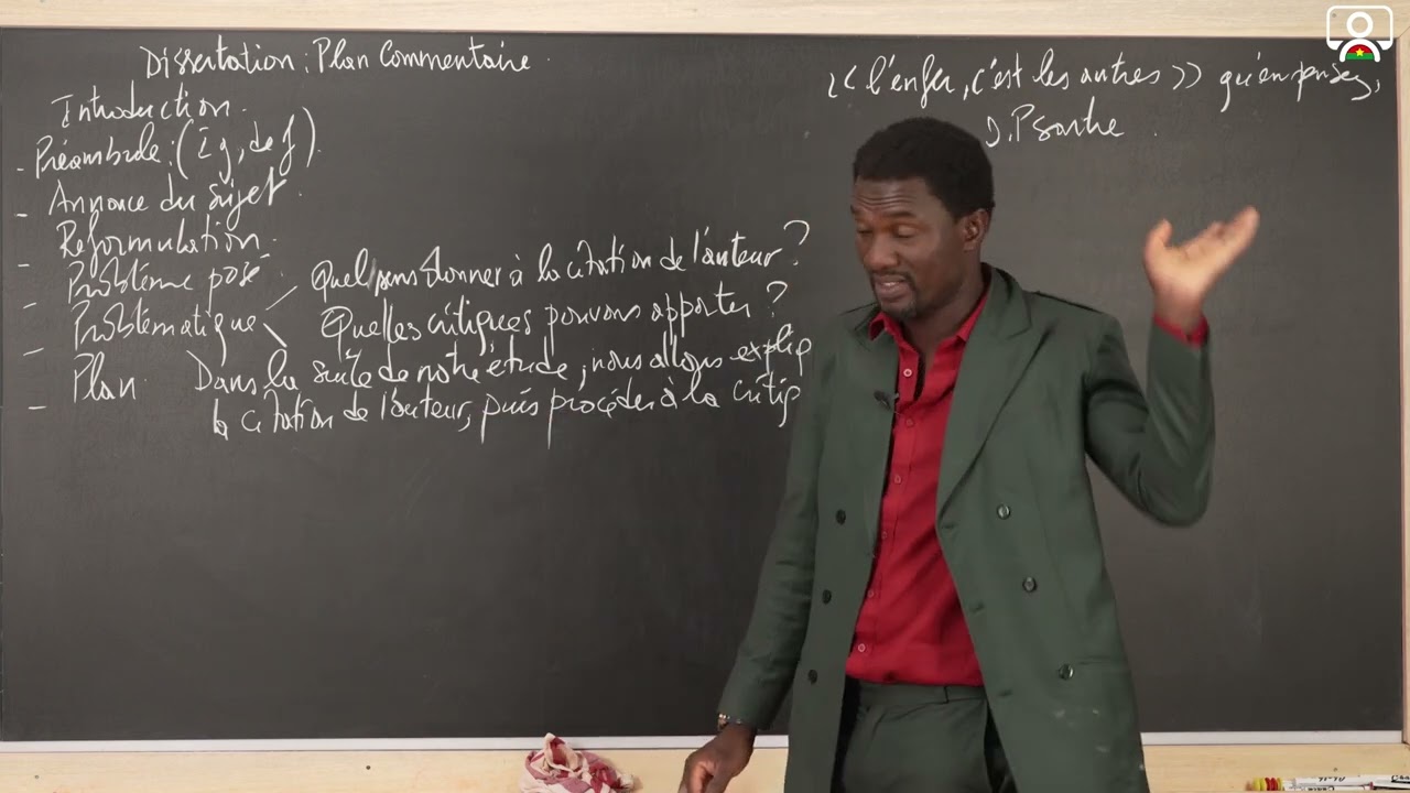 Cours - TleA - Philosophie - La dissertation philosophique : Plan commentaire 1/3