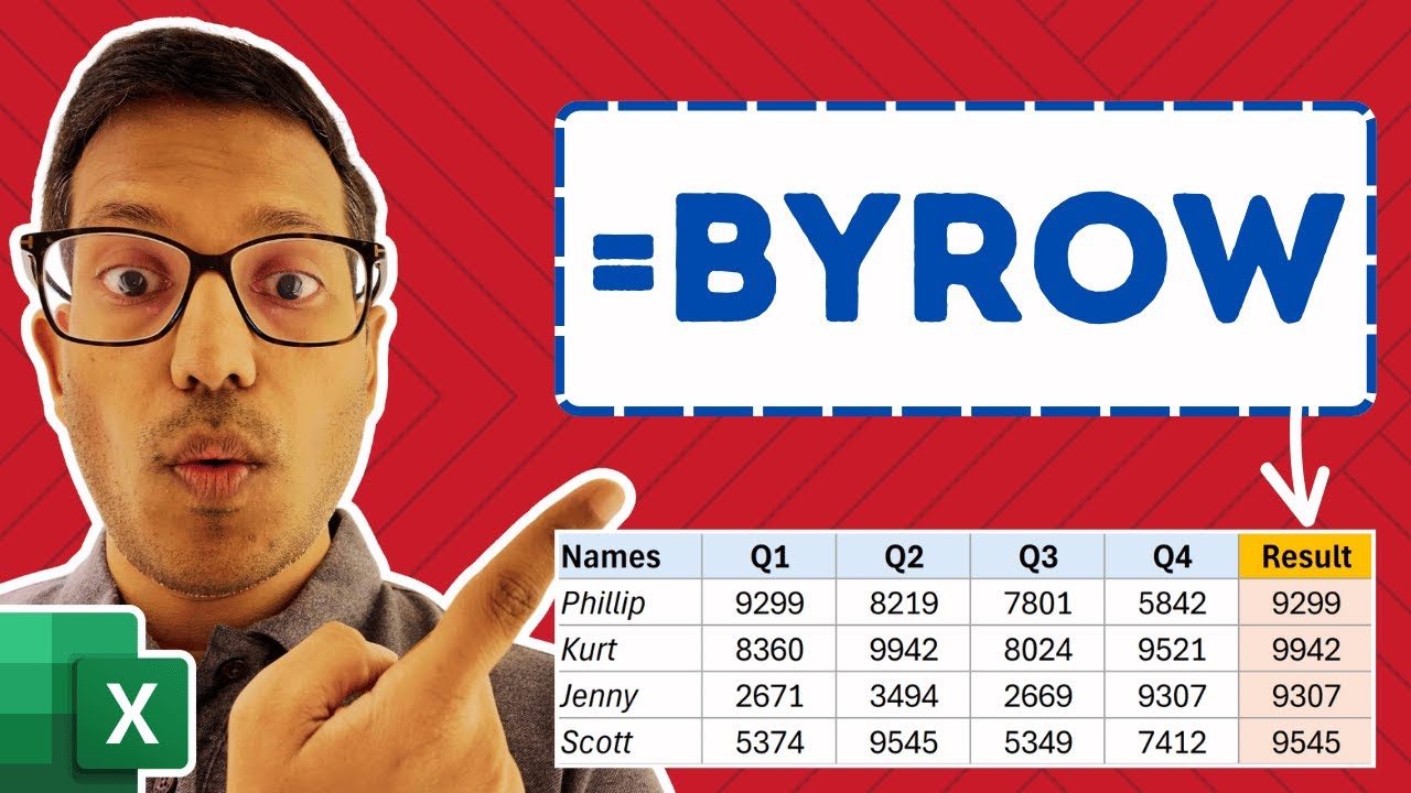 🚫 STOP Copying Formulas Down - Excel's BYROW Function does it automatically