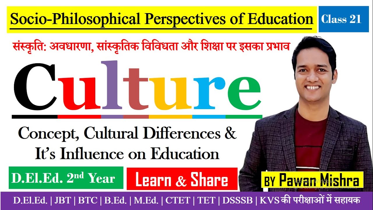 What is Culture? संस्कृति क्या है? Concept, Types, Characteristics and Influence on Education
