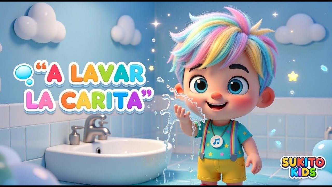 🧼 A Lavar la Carita - Canción Infantil de Rutinas Diarias 👶 - Sukito Kids