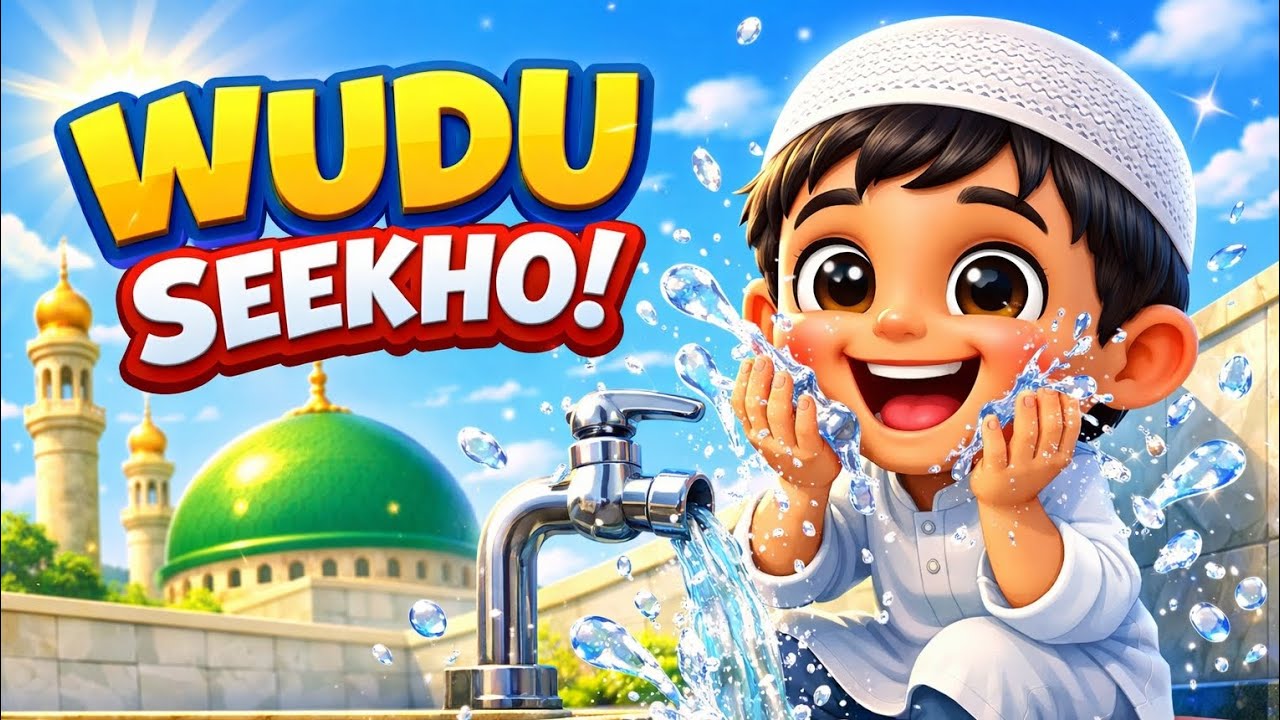 Haider Ka Pehla Masjid Adventure! 😍 Wudu Kaise Karte Hain? Splash Splash Fun | Kids Islamic Cartoon