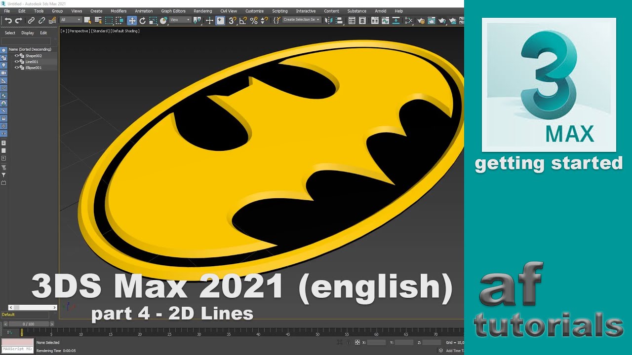 Getting Started in 3DS Max (part 4) - 2D Lines