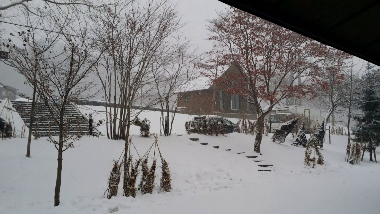 支笏湖冒大雪去吃早餐