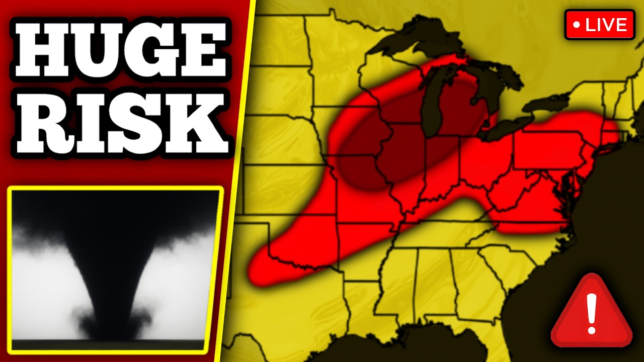 🔴 BREAKING TORNADO OUTBREAK COVERAGE - Large Tornadoes Likely With LIVE Storm Chasers...