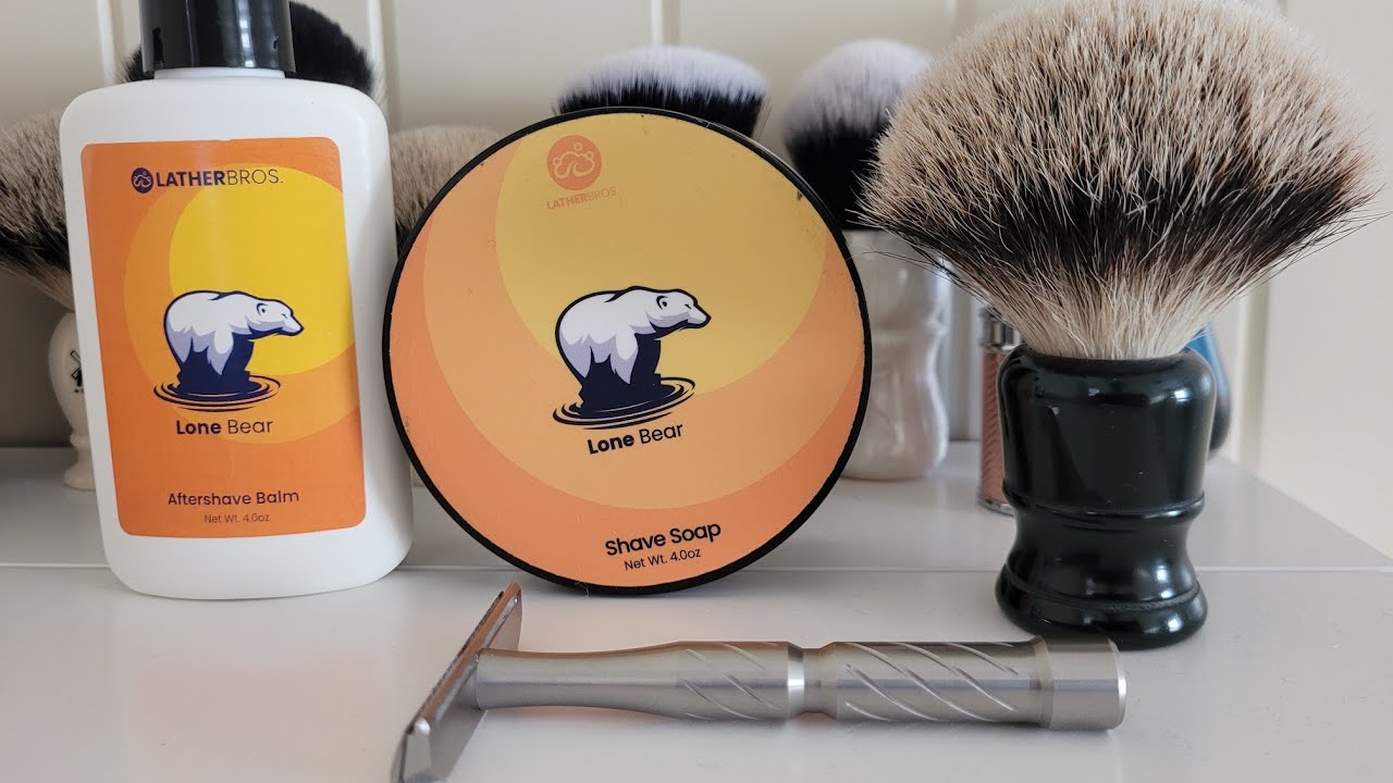 Lather Bros - Lone bear | Blackland Vector | Ds Cosmetic - Ken Surfs brush | 4 days of growth