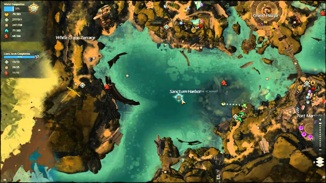 Guild Wars 2: Как использовать систему указания маршрута для прохождения карт