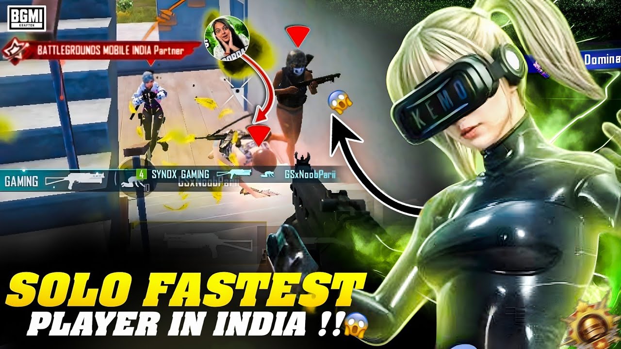 Girl Streamer Shocked 😳 After This 1vs4 🔥 Solo Fastest Player 🔱