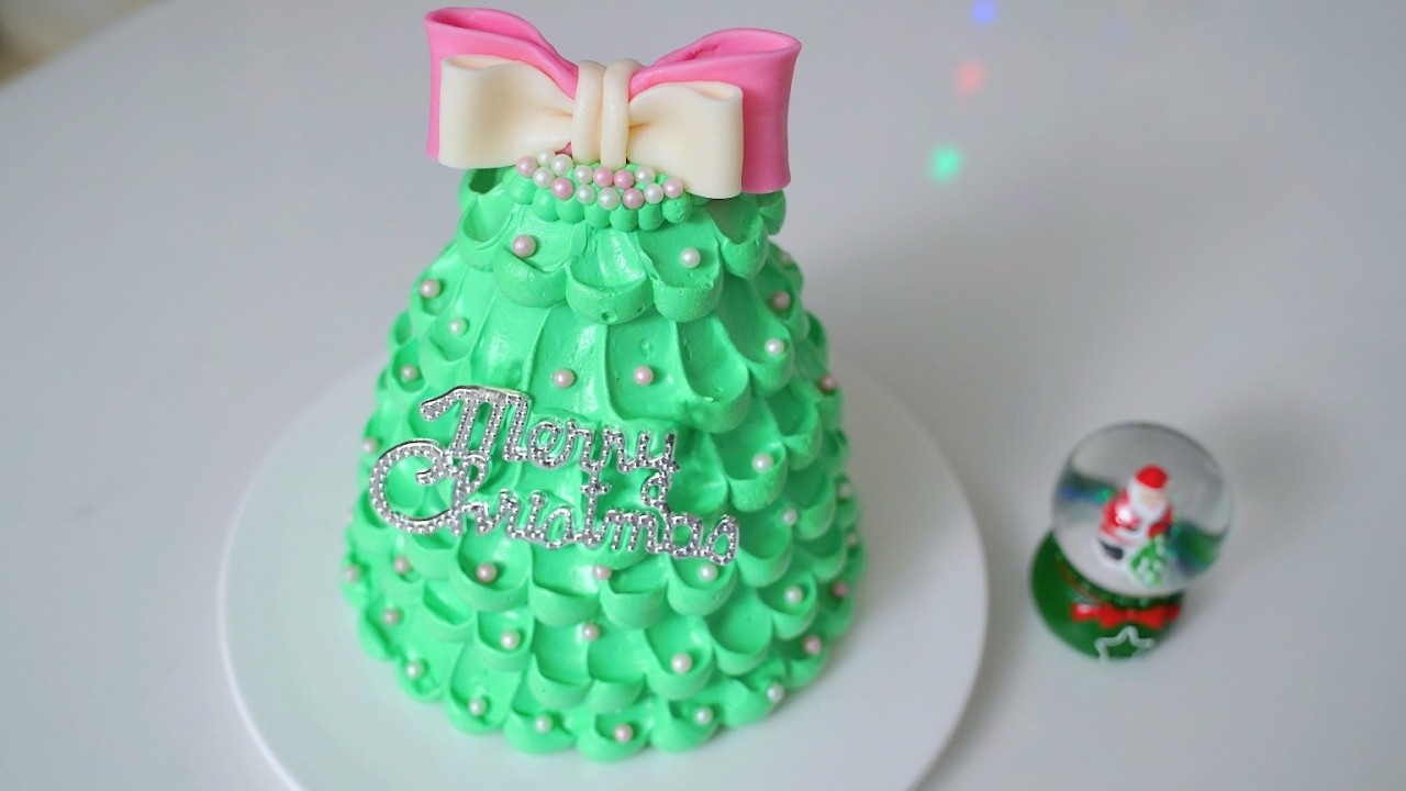 🎄두근 두근 설레이는 크리스마스 트리 케이크 만들기│Christmas Tree Cake│4K