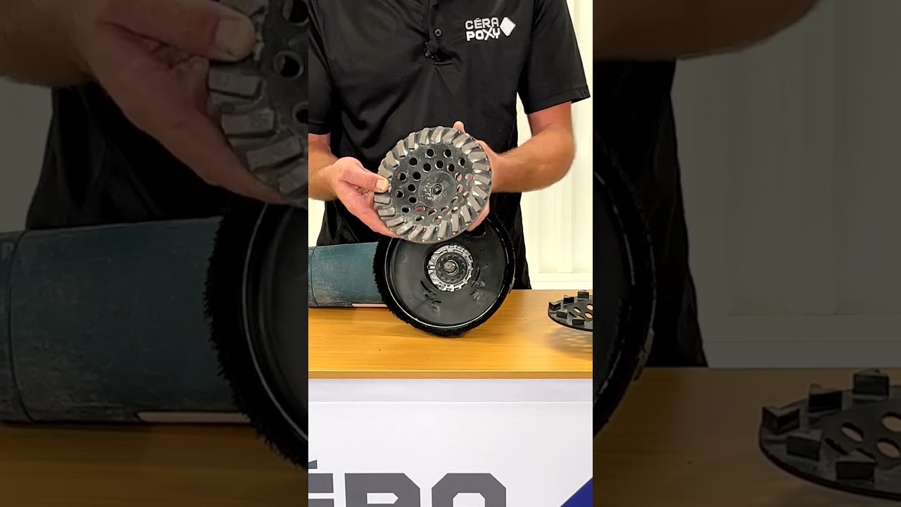 Epoxy 101 - Meules à diamants pour béton et installation sur rectifieuse 7