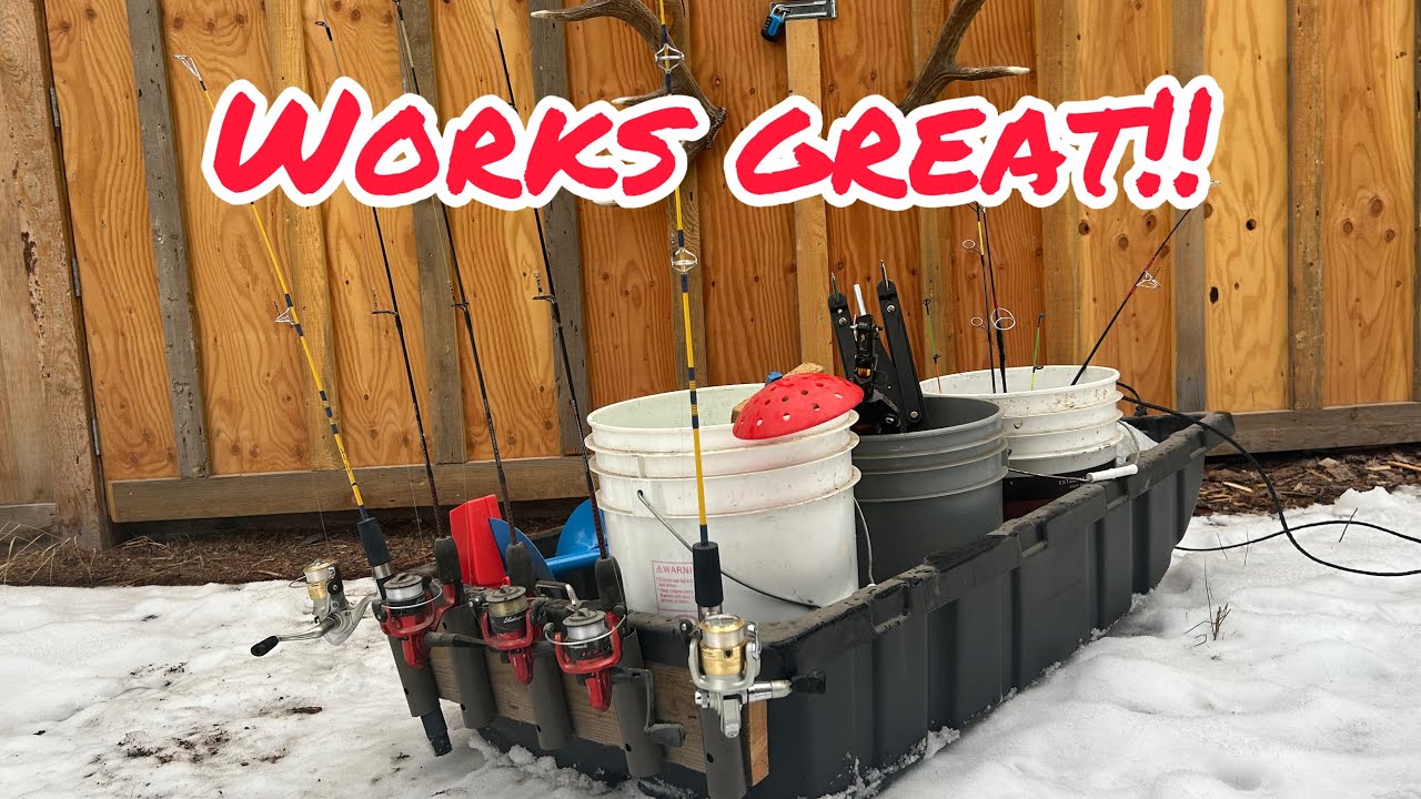 How to make a rod holder for your ice fishing sled