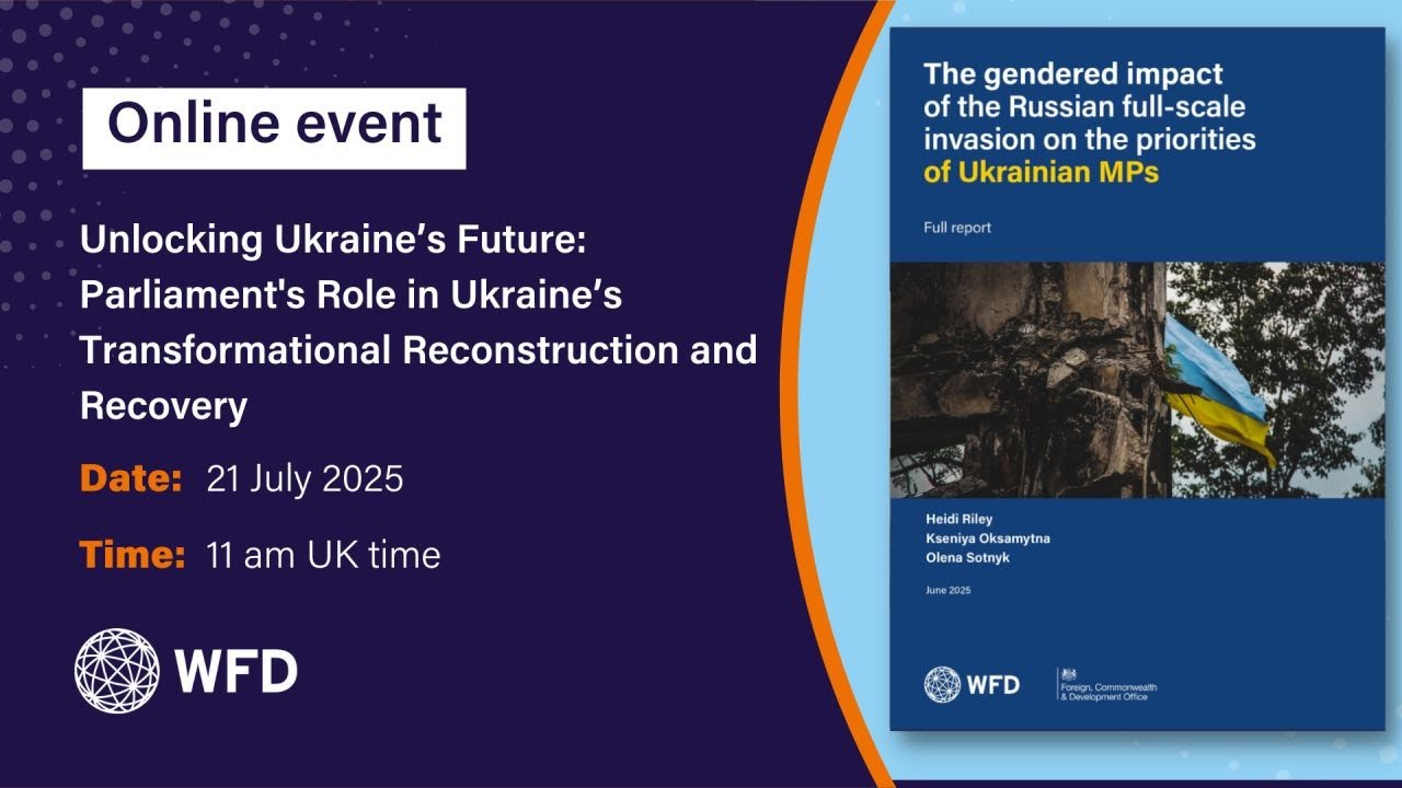 Parliament's role in Ukraine’s transformational reconstruction and recovery
