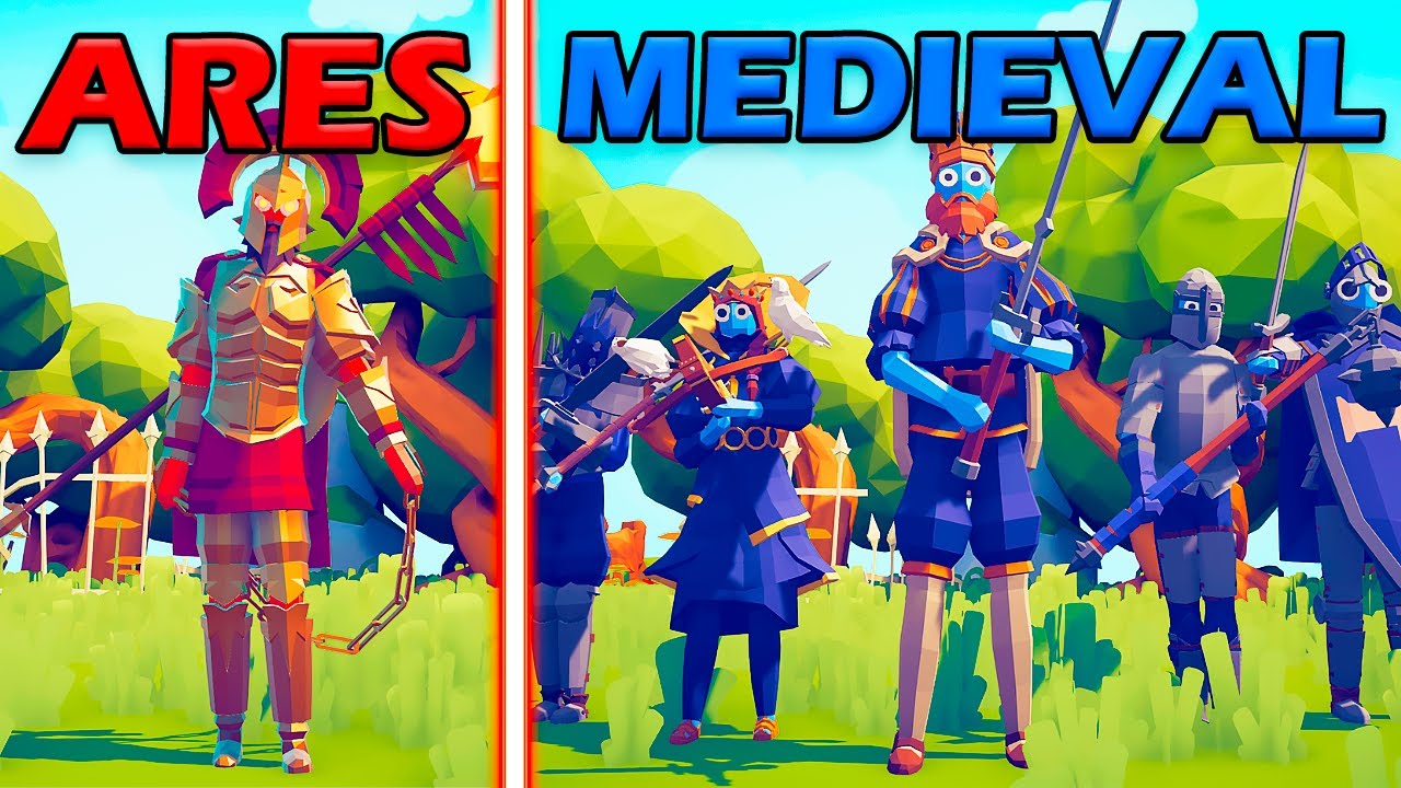 ARES TEAM vs MEGA MEDIEVAL TEAM - Totally Accurate Battle Simulator | TABS