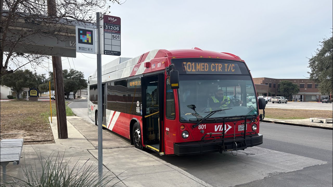 Riding VIA Metropolitan Transit (Route 501) to Leon Valley #801