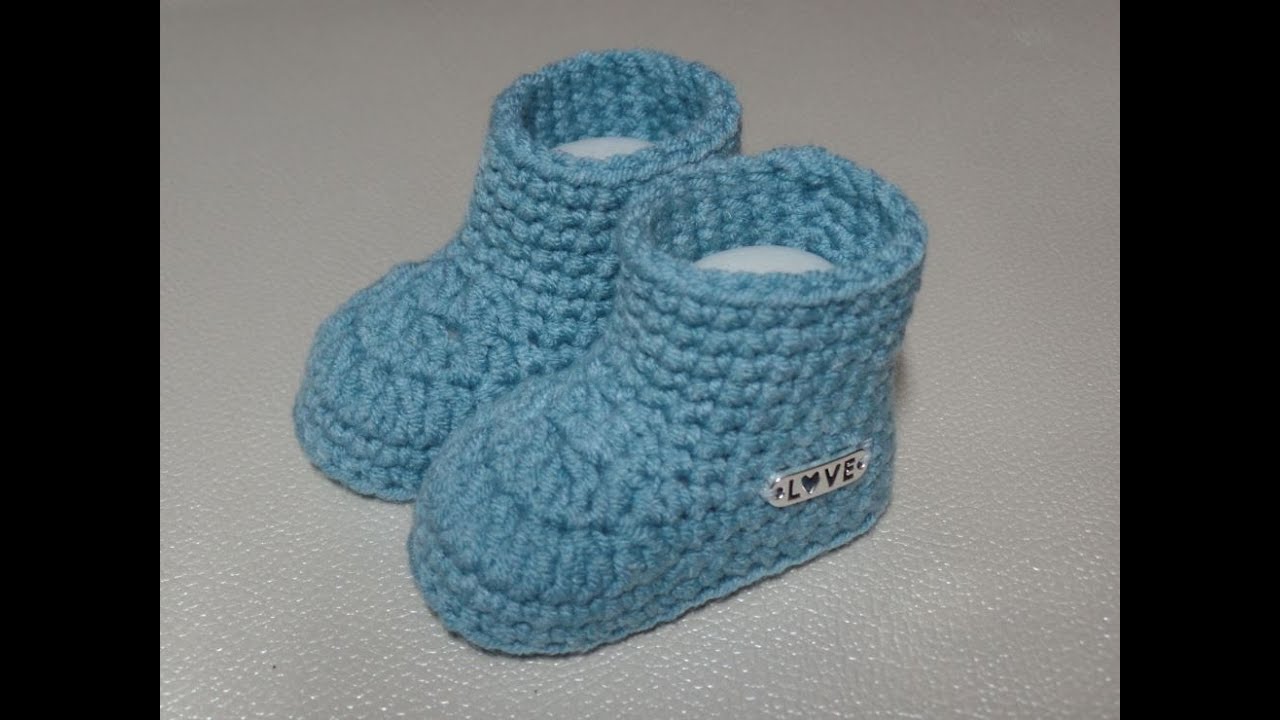 Makkelijke baby Slofjes haken (beginner) (8cm- 0-3 maanden)