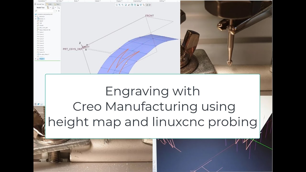 Creo Manufacturing: Surface compensation with linuxcnc probing and importing in Creo
