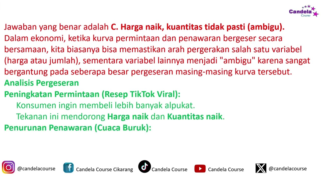 PEMBAHASAN SOAL OSN K EKONOMI 2025 #1