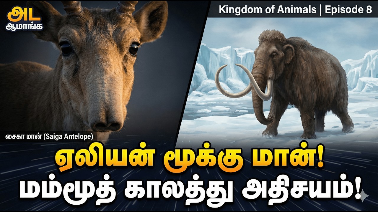ஏலியன் மூக்கு மான்! மம்மூத் காலத்து அதிசயம் | The Alien Antelope | Saiga Facts in Tamil #adamanga