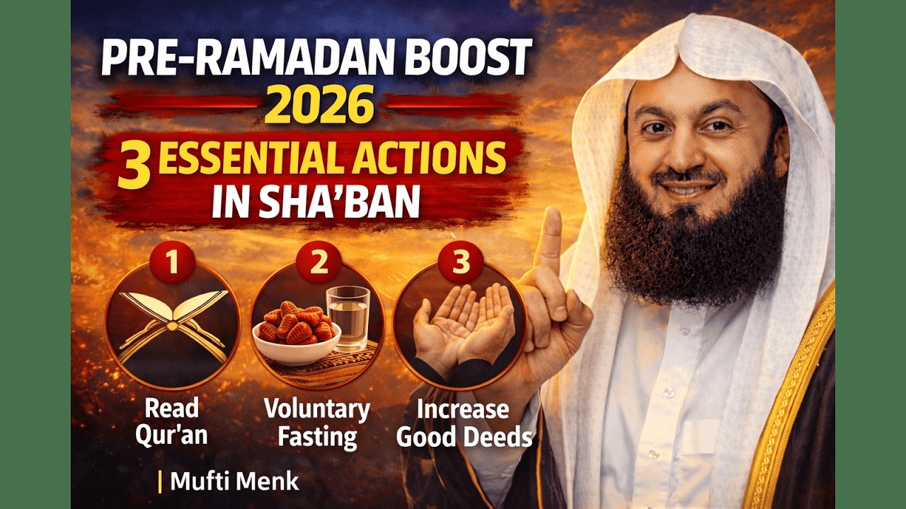 Pre-Ramadan Boost 2026 – 3 Essential Actions in Shaʿban | Powerful Reminder by Mufti Menk