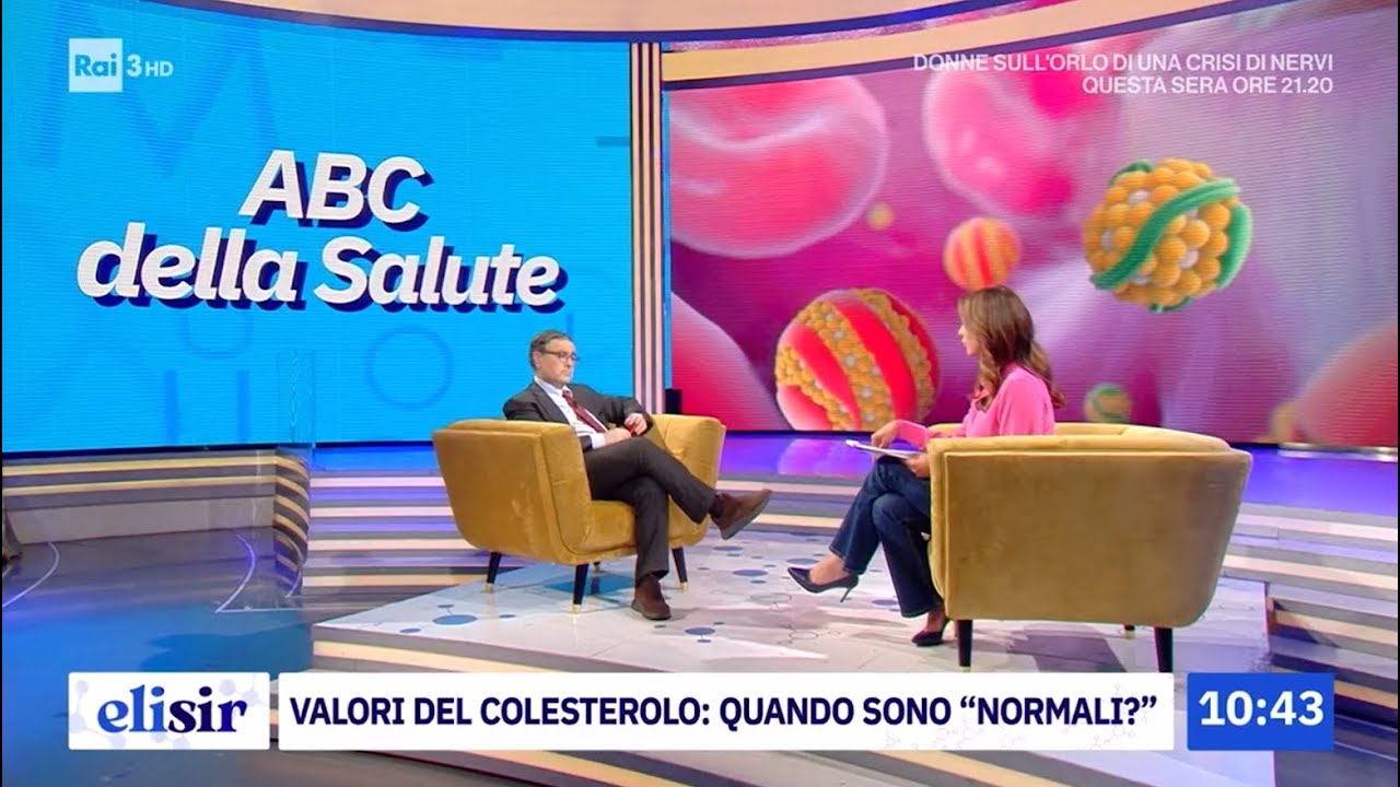 Colesterolo: quando preoccuparsi? Farmaci, dieta e novità con il Prof. Dario Manfellotto-Elisir Rai3