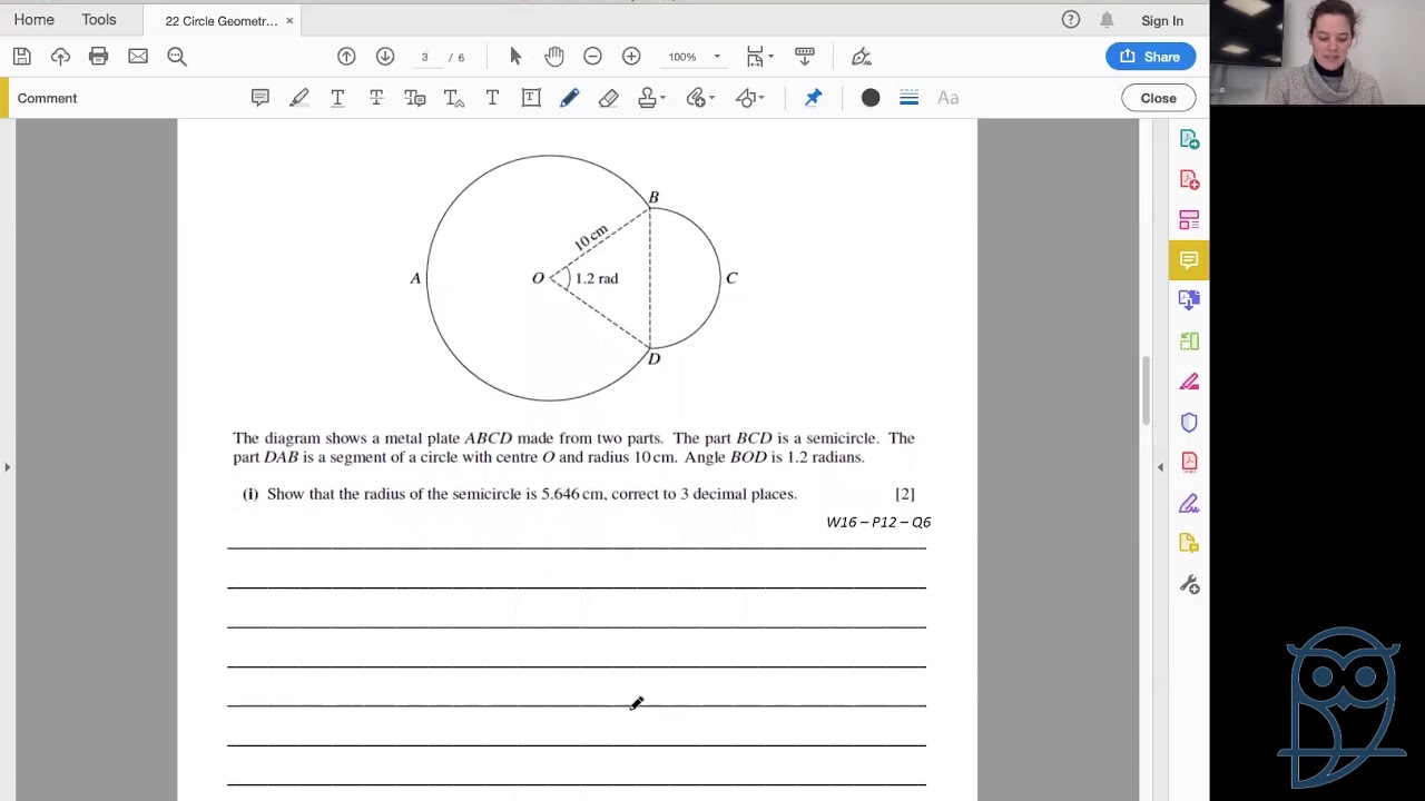 AS Pure Mathematics Past Paper Questions - Circle Geometry