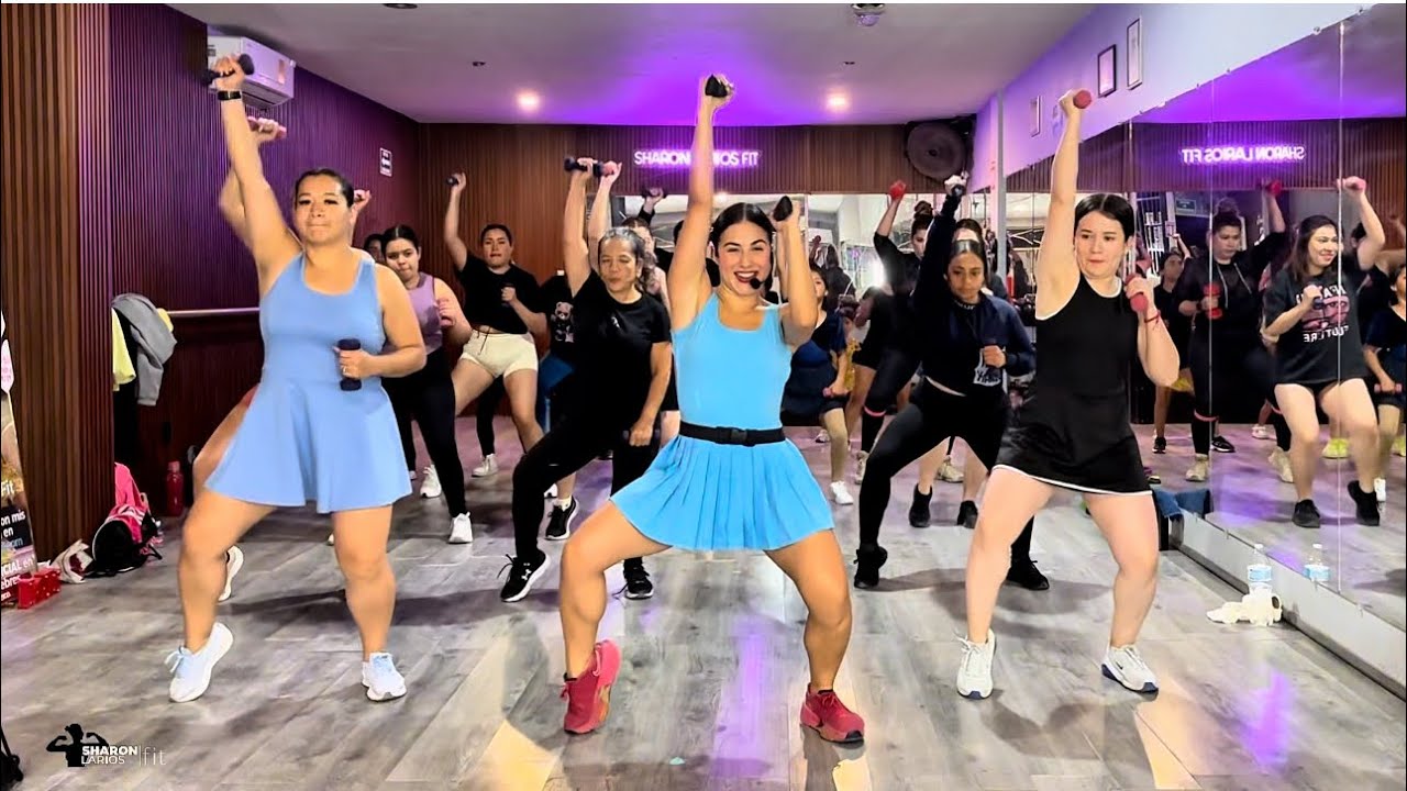 Ejercita PIERNAS y brazos‼️al ritmo de Bamboleo🎵 clases completas en sharonlariosfit.com💻