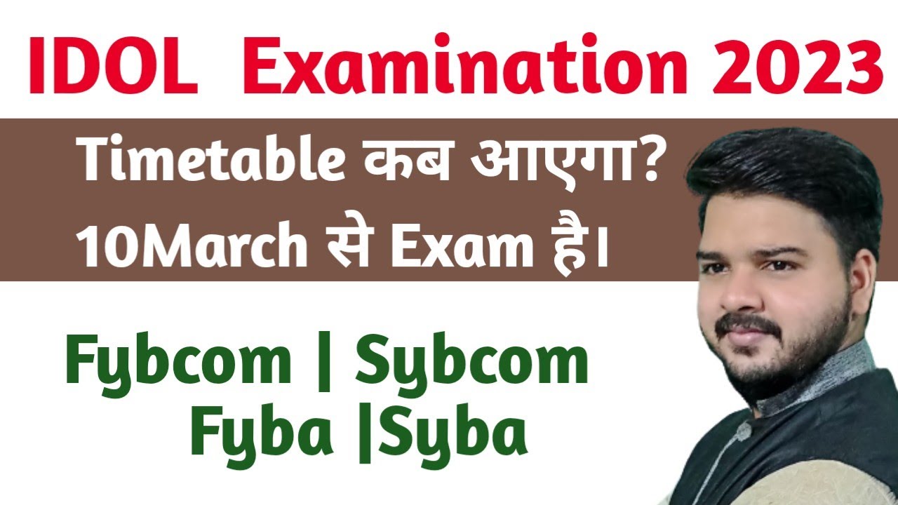 IDOL Exam Timetable 2023 |Idol Mumbai |Jitesh sir|