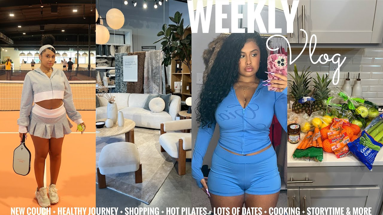 WEEKLY VLOG | NEW COUCH + HEALTHY JOURNEY + SHOPPING + HOT PILATES + LOTS OF DATES+COOKING+STORYTIME
