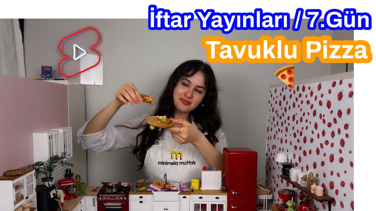 Tavuklu Pizza / İftar Yayınları 7.Gün #minimelamutfak #pizza #tavuk