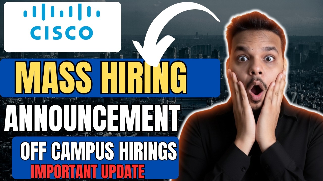 Finally Mass Drive | Cisco Technical Graduate Apprenticeship | Off-Campus Drive for 2026, 2025