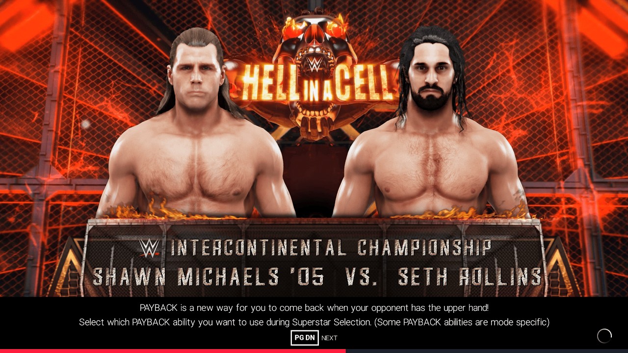 WWE 2K19 SHAWN MICHAELS 2005 VS SETH ROLLINS INTERCONTINENTAL CHAMPIONSHIP CPU V CPU WHO WINS TITLE?