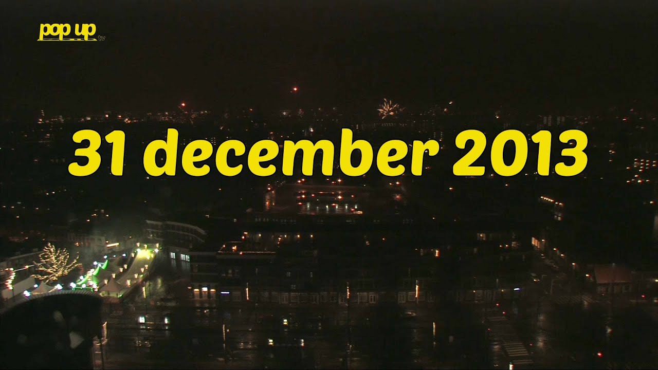 Pop Up Tv: timelapse vuurwerk boven Schiedam Oud en Nieuw 2013-2014