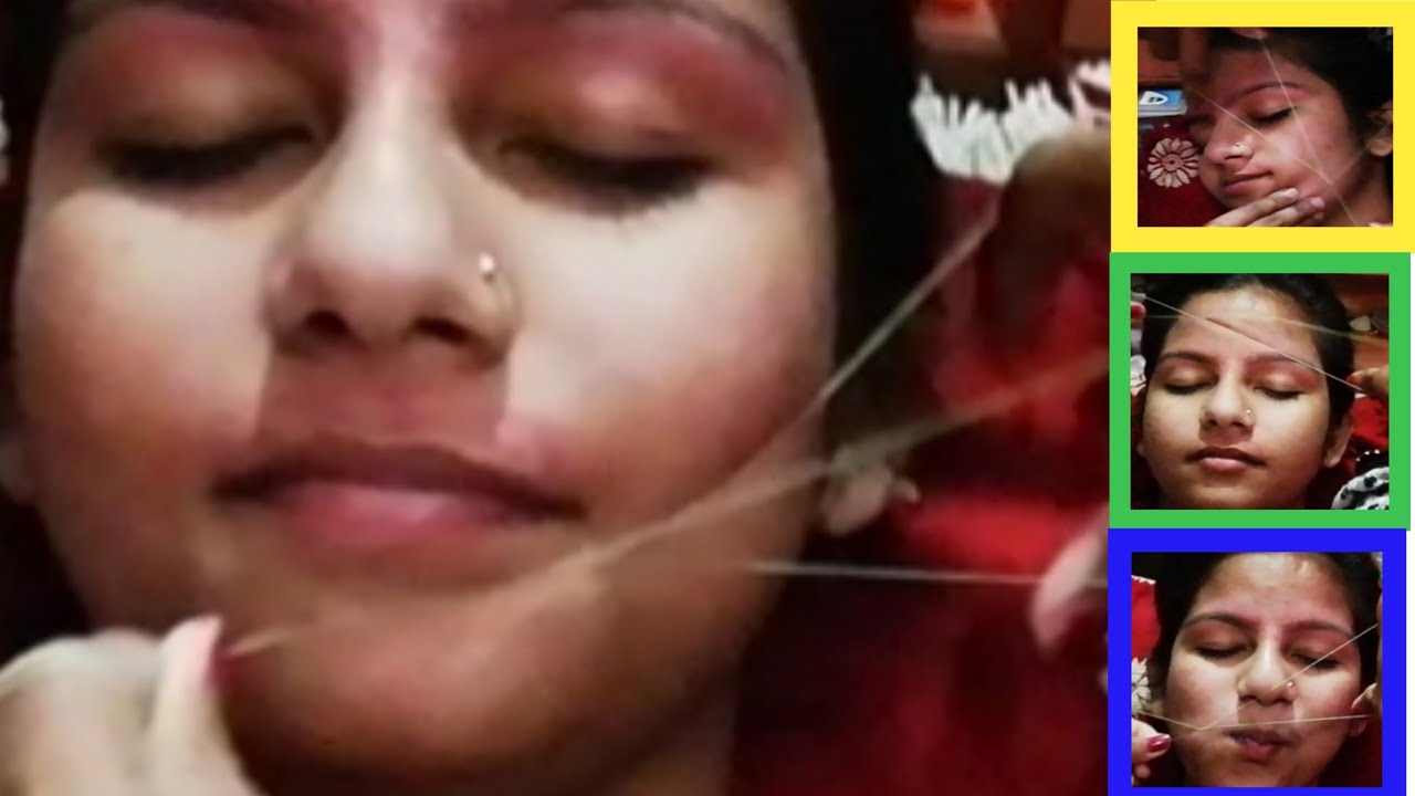 Full face threading part 7 | facial hair remove with thread | @Dotbeauty