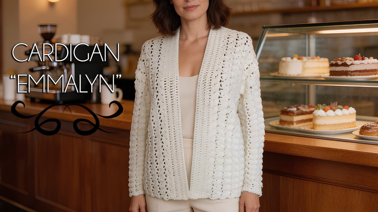 Zero stress! Cardigan “Emmalyn” Tecnica di costruzione ad U facilissimo e pronto in pochissimo tempo