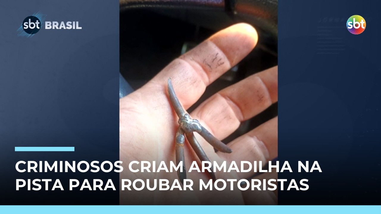 Criminosos usam “miguelitos” para roubar motoristas em rodovias de São Paulo | #SBTBrasil