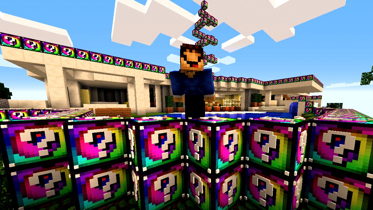 Особняк Нотча в Minecraft: СПИРАЛЬНЫЙ УДАЧНЫЙ БЛОК PVP!