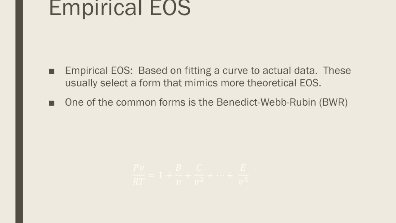 D3a   Intro to Equations of State