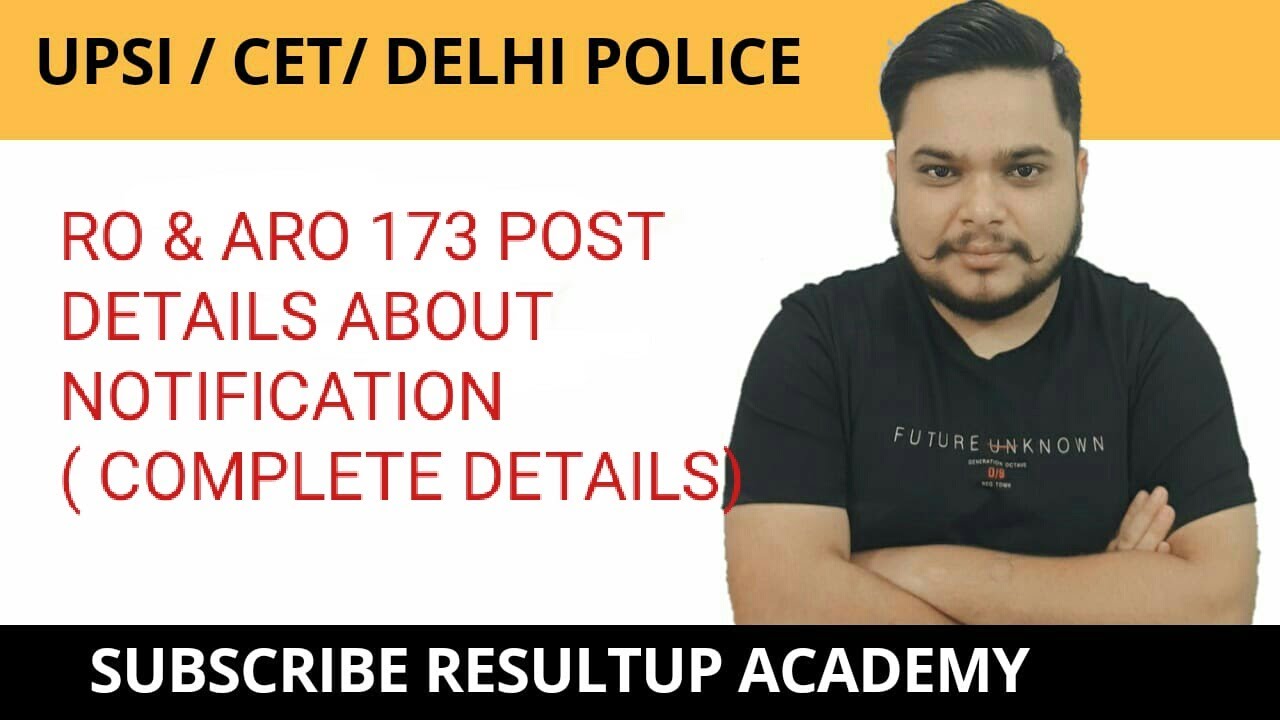 Ro / aro 2020 notification full details by SHUBHAM CHOUDHARY