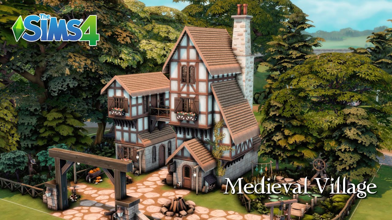 Medieval Village | Medieval Collab | Sims 4 | Stop motion | NO CC