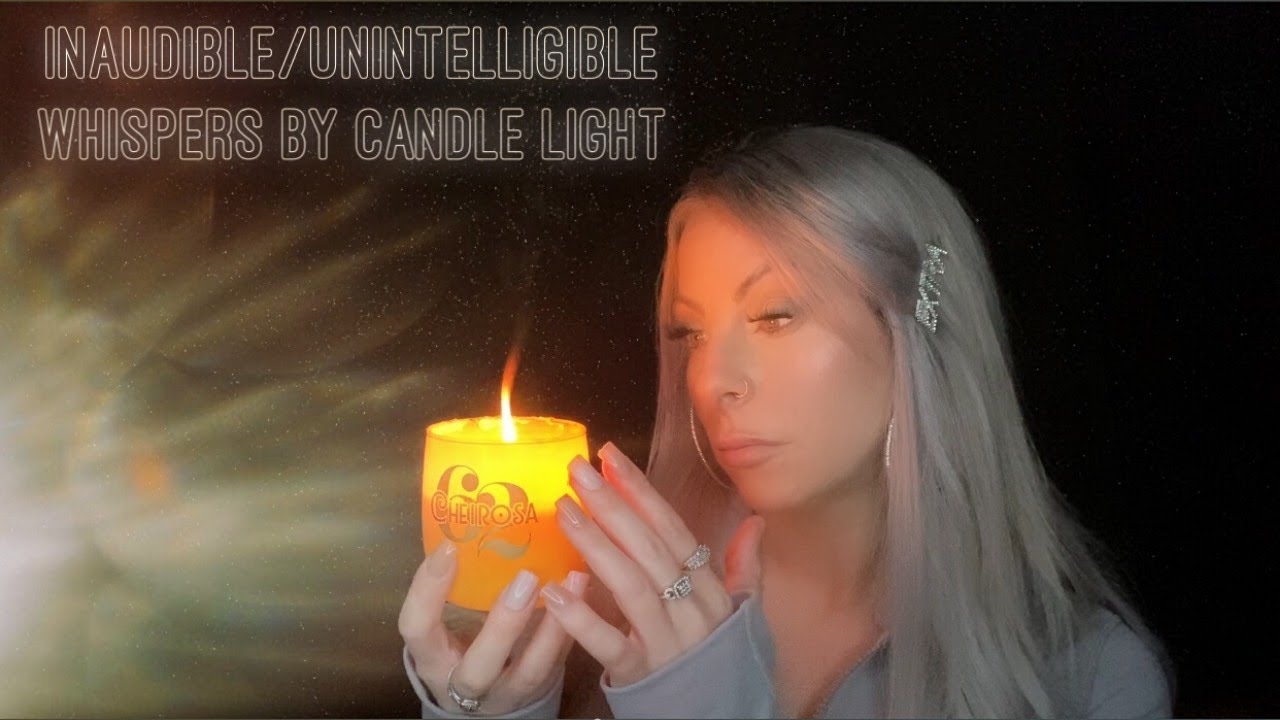 ASMR Close Unintelligible / Inaudible Whispering With 👄 Sound By Candlelight 🕯 (Soft Tapping)