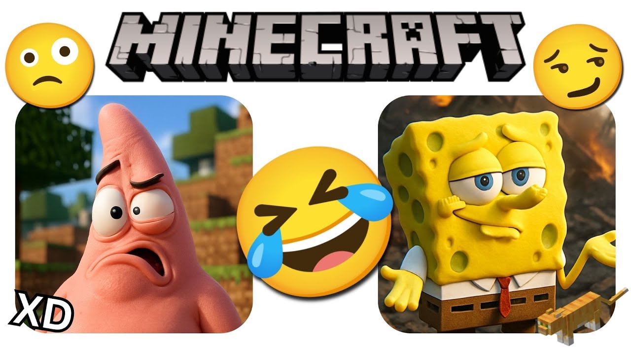 🤣 Un d&iacute;a normal en MINECRAFT con BOB ESPONJA ⛏️🗿