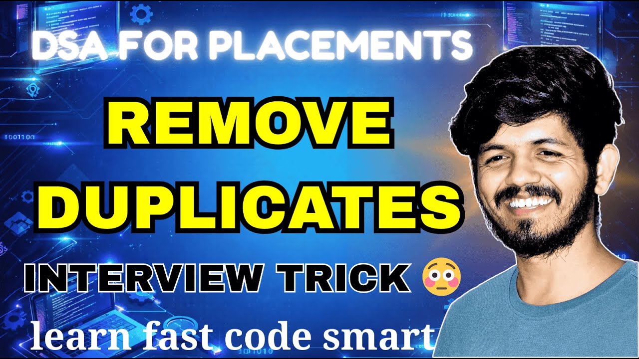 Remove Duplicates from Sorted Array | Interview Trick 😳 | DSA Python