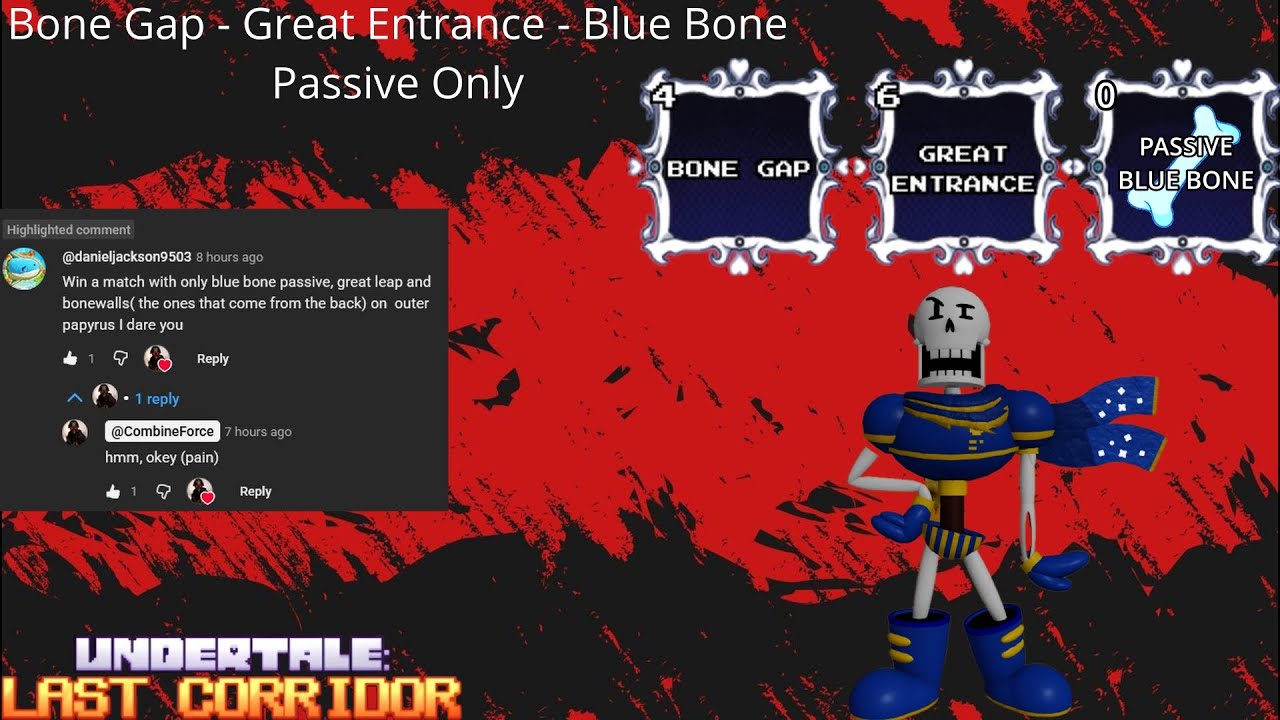 Outer Papyrus - Bone Gap - Great Leap - Passive Bone (Challenge) | Undertale: last Corridor | Roblox