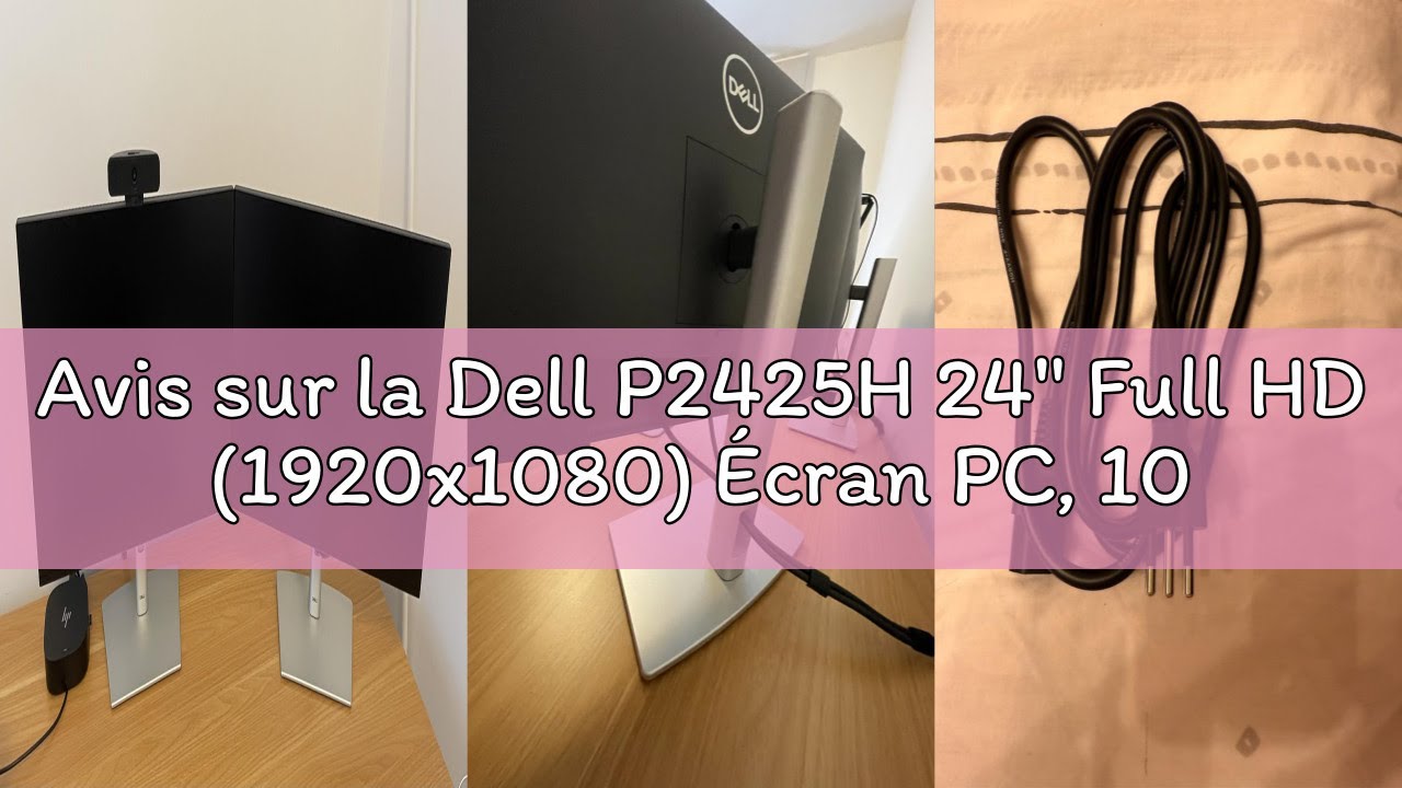 Avis sur la Dell P2425H 24" Full HD (1920x1080) Écran PC, 100Hz, IPS, 5ms, 99% sRGB, USB-C, DisplayP
