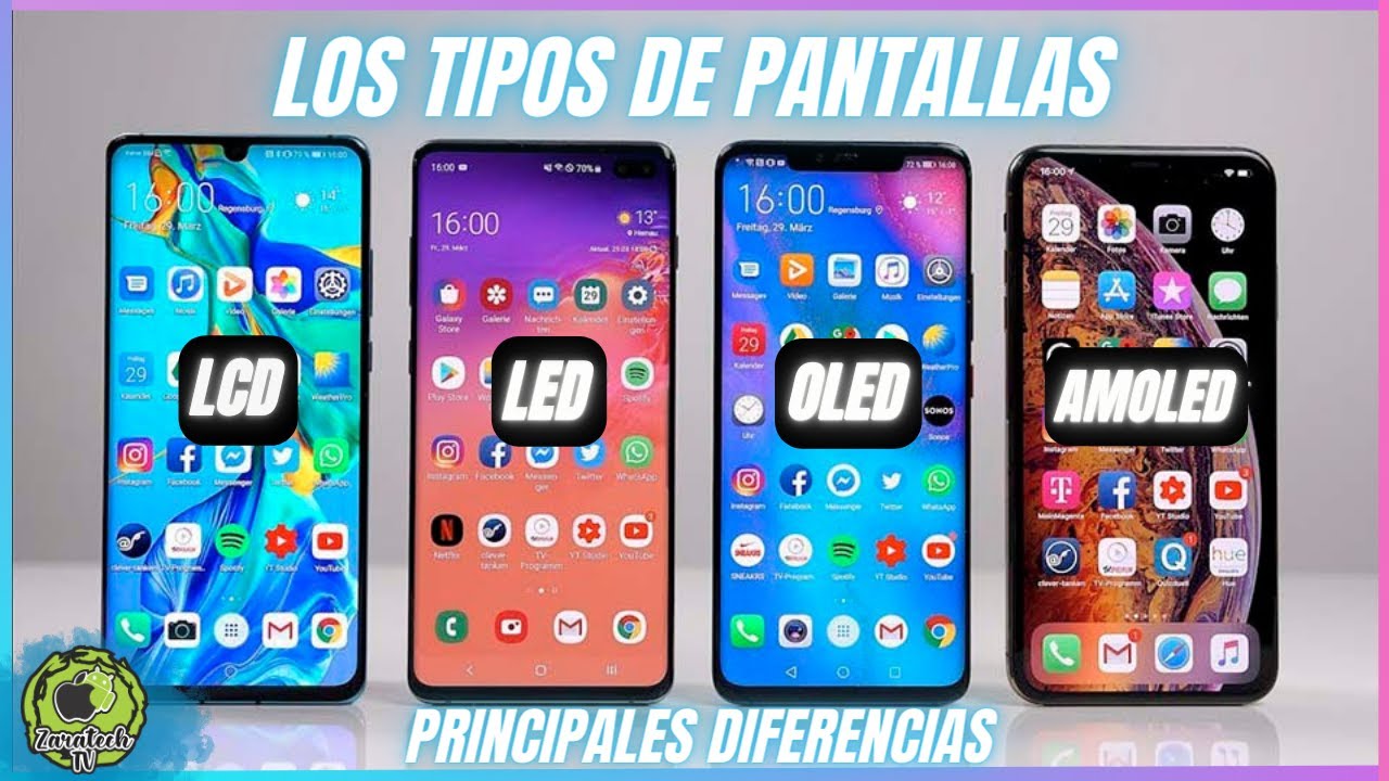 ¿CUÁLES SON LAS DIFERENCIAS ENTRE LOS TIPOS DE PANTALLAS  QUE EXISTEN?