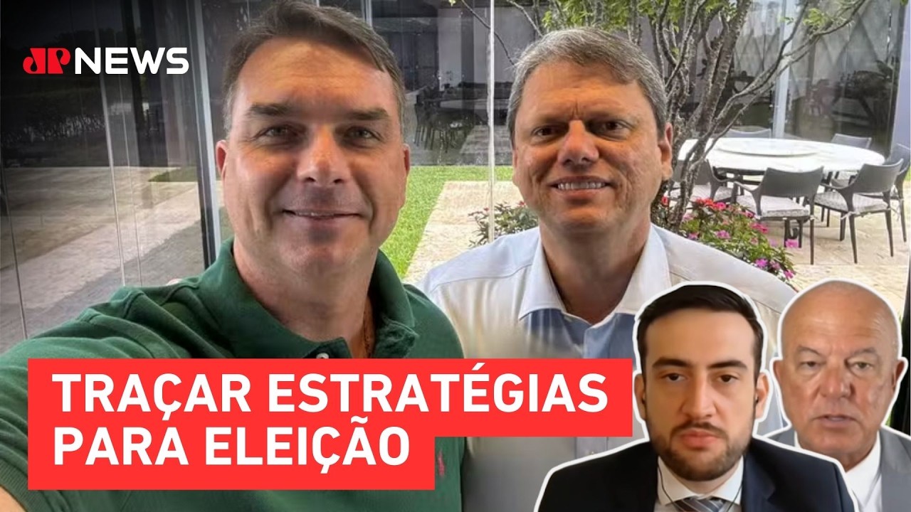 Flávio Bolsonaro e Tarcísio vão se encontrar após o Carnaval; Mehero e Motta comentam