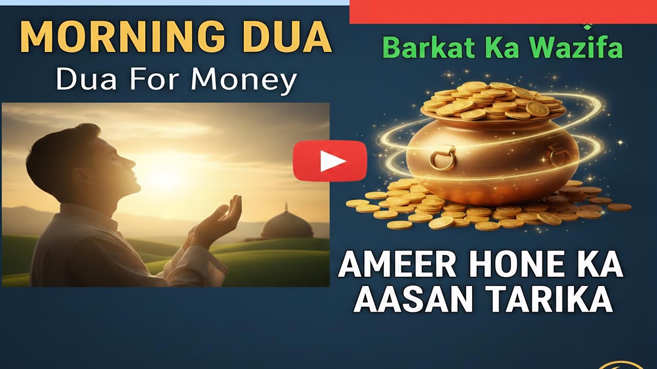 Morning Dua | Dua For Money: Barkat Ka Wazifa 🚀 Ameer Hone Ka Aasan Tarika #wazifa 
