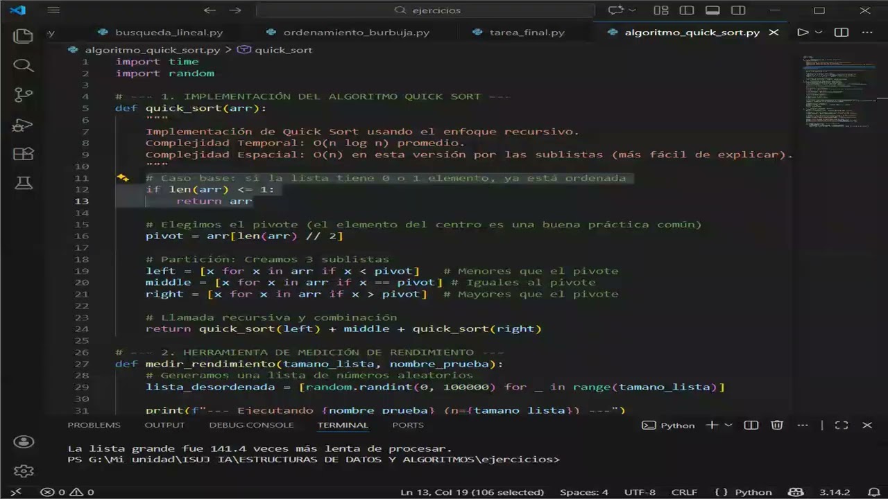 Explicación del funcionamiento de Quick Sort